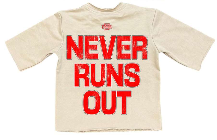 Never Runs Out Kids Cropped Tee - Khaki