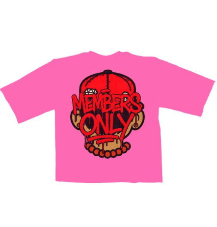 Members Only 5- Kids Cropped Tee - Pink