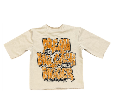 Money Dept Kids Cropped Tee - Khaki