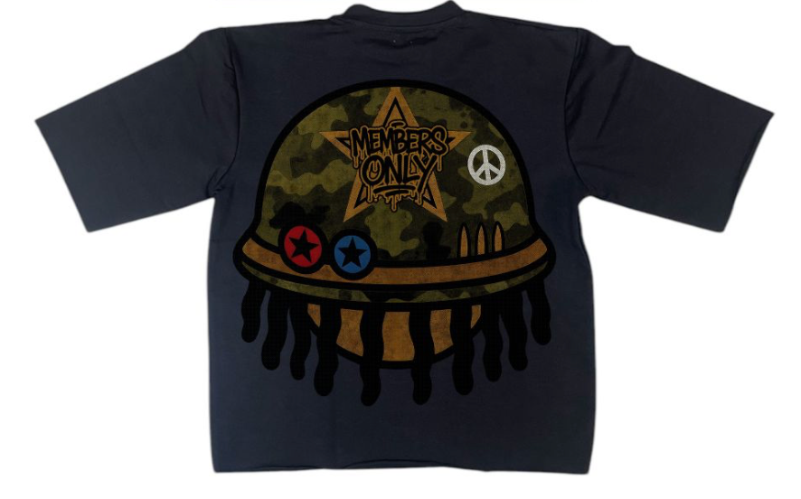 Members Only 5- Kids Cropped Tee - Black