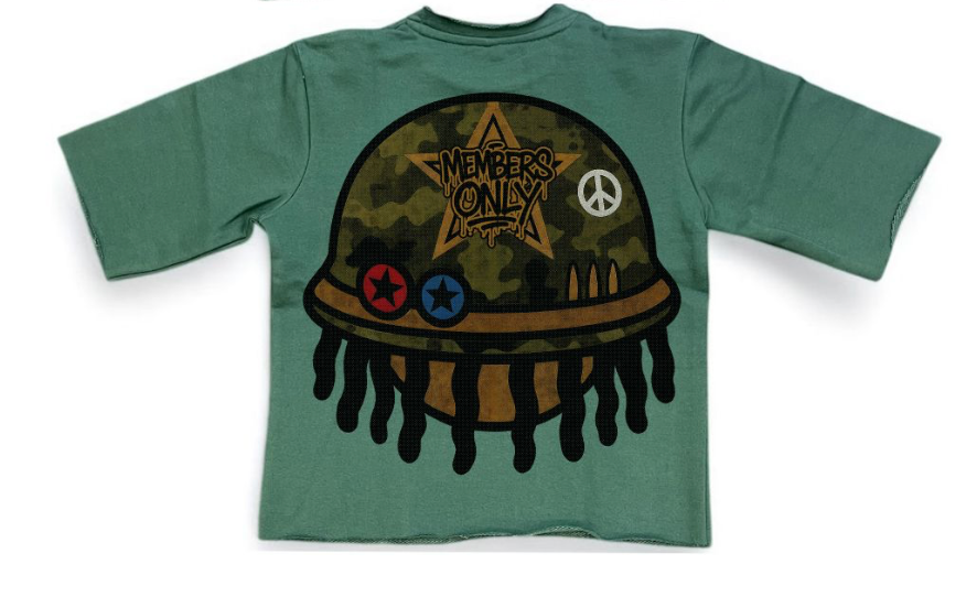Members Only 5- Kids Cropped Tee - Green