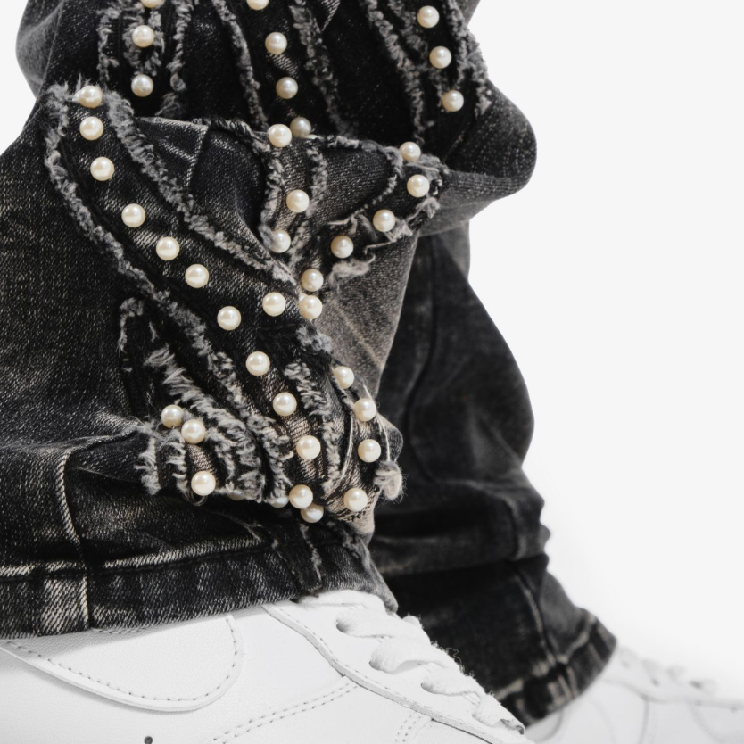 Pearl Denim Jeans - Black