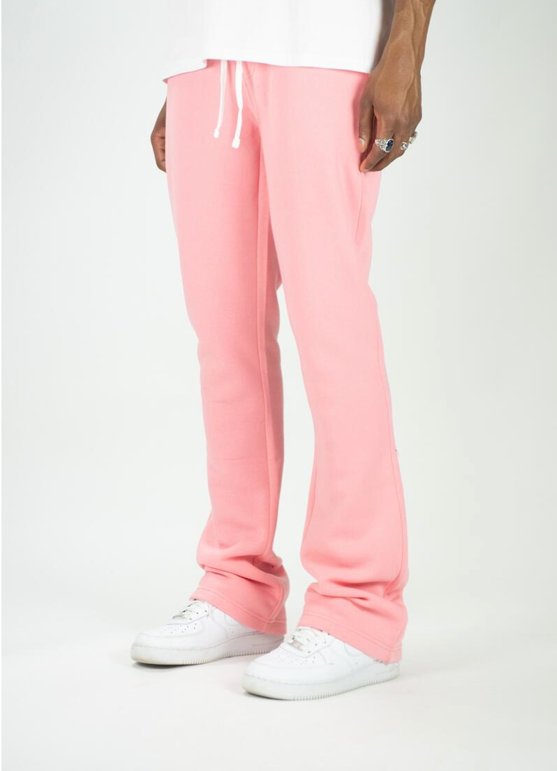 Stacked Fleece Pants - Pink