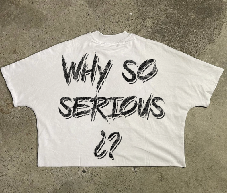 Serious Cropped Tee - White