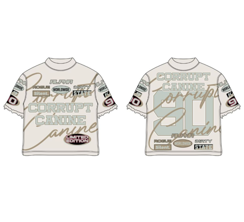 Alpha 9 Cropped Tee - Cream