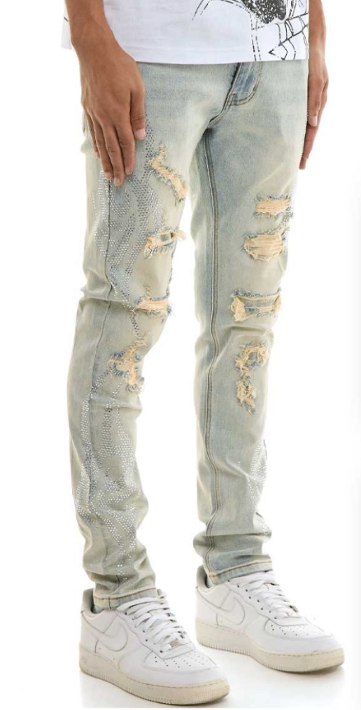 Tribal Skinny Jeans - Blue