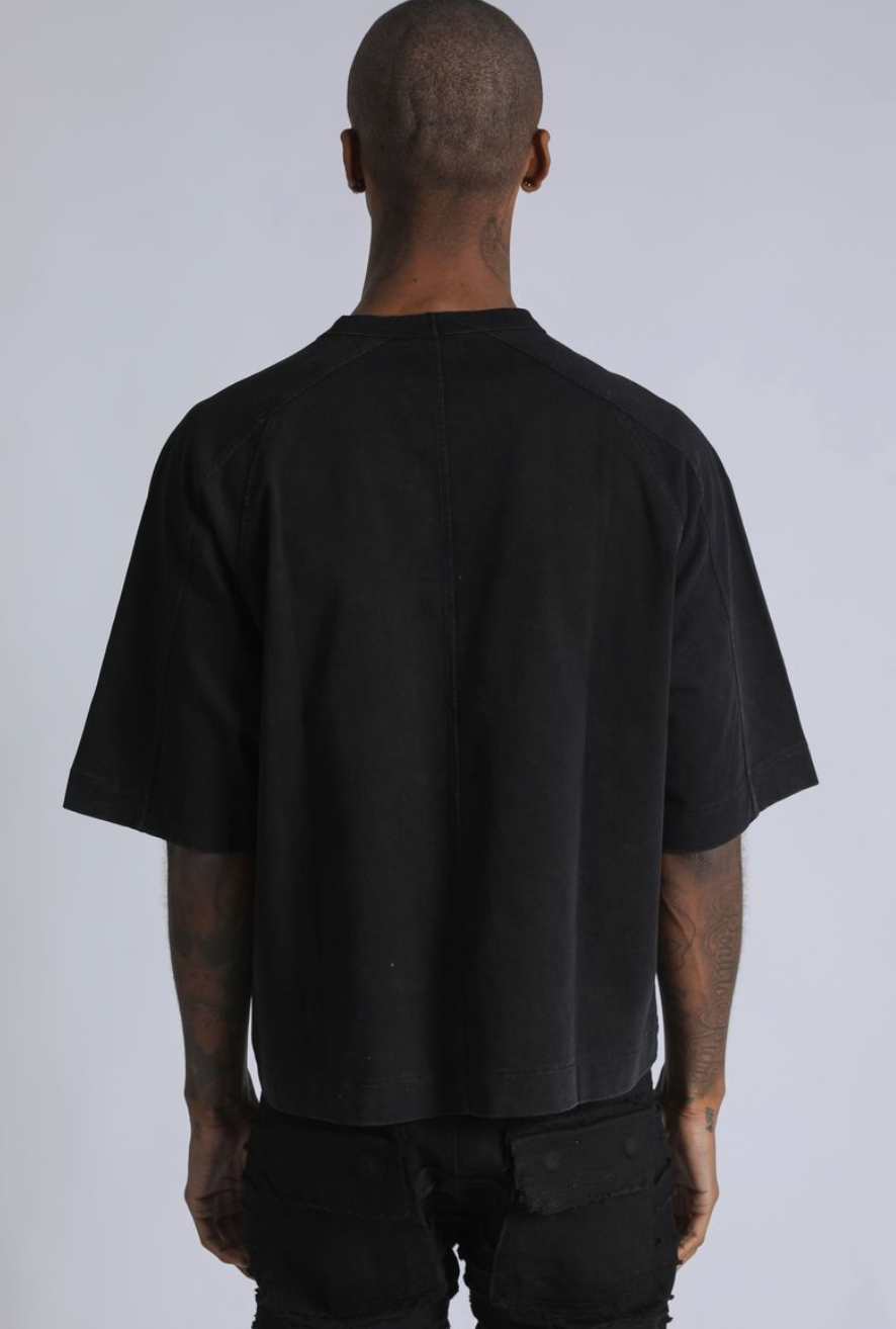 Heavy Cropped Tee - Black