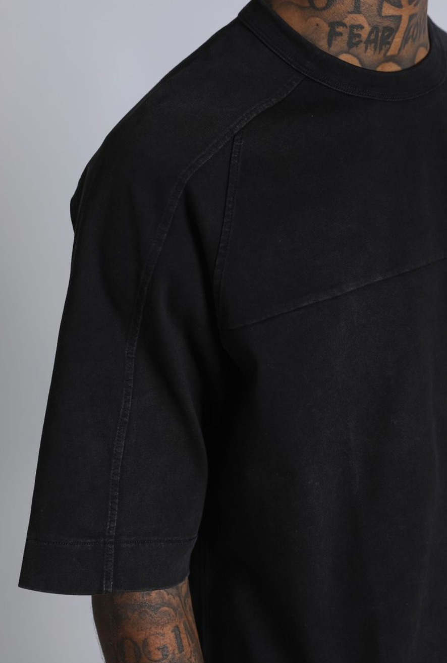 Heavy Cropped Tee - Black