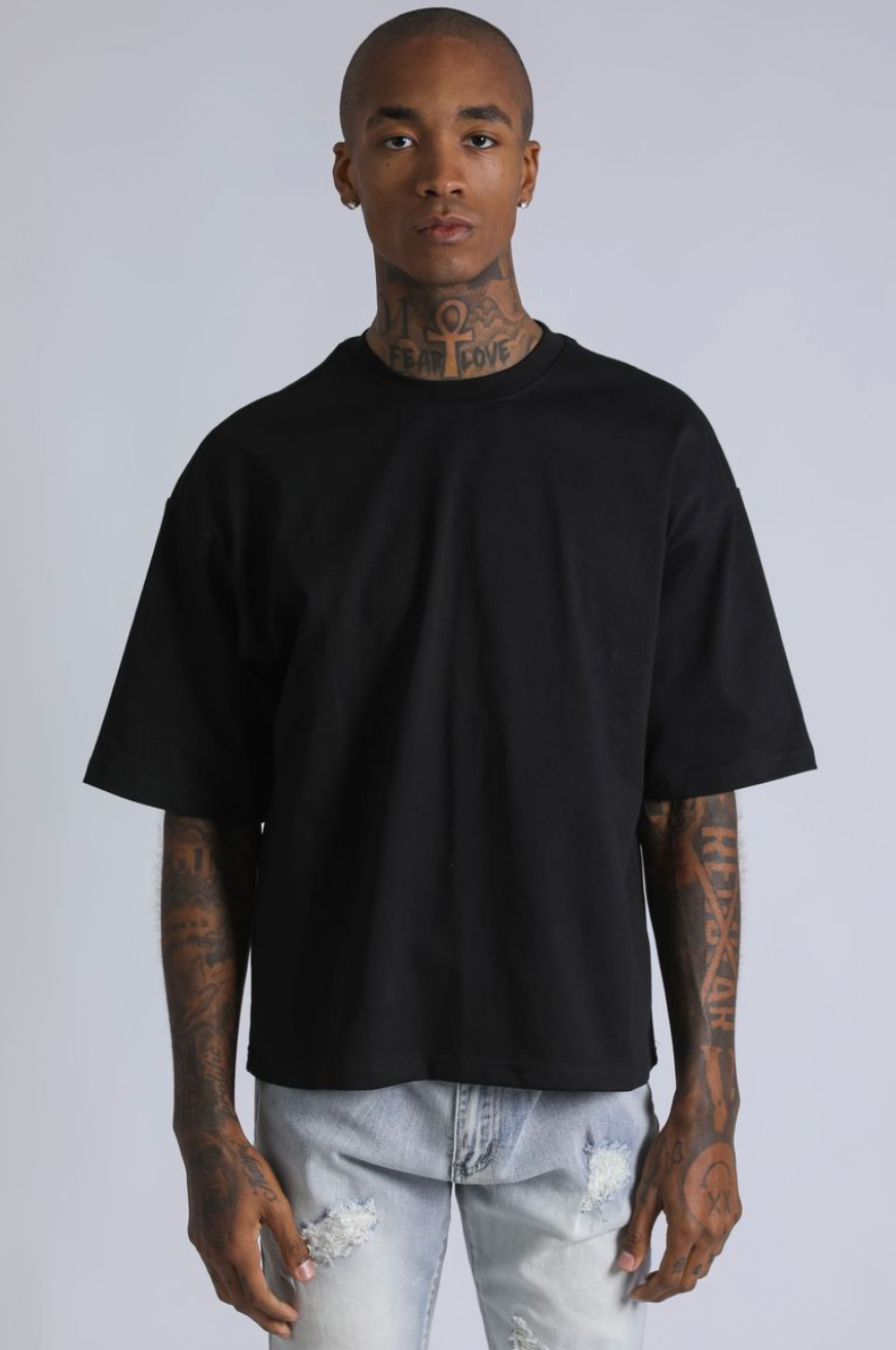 Basic Cropped Tee - Black