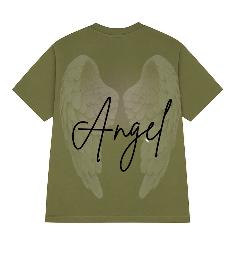 Angel Oversized Tee - Army Green
