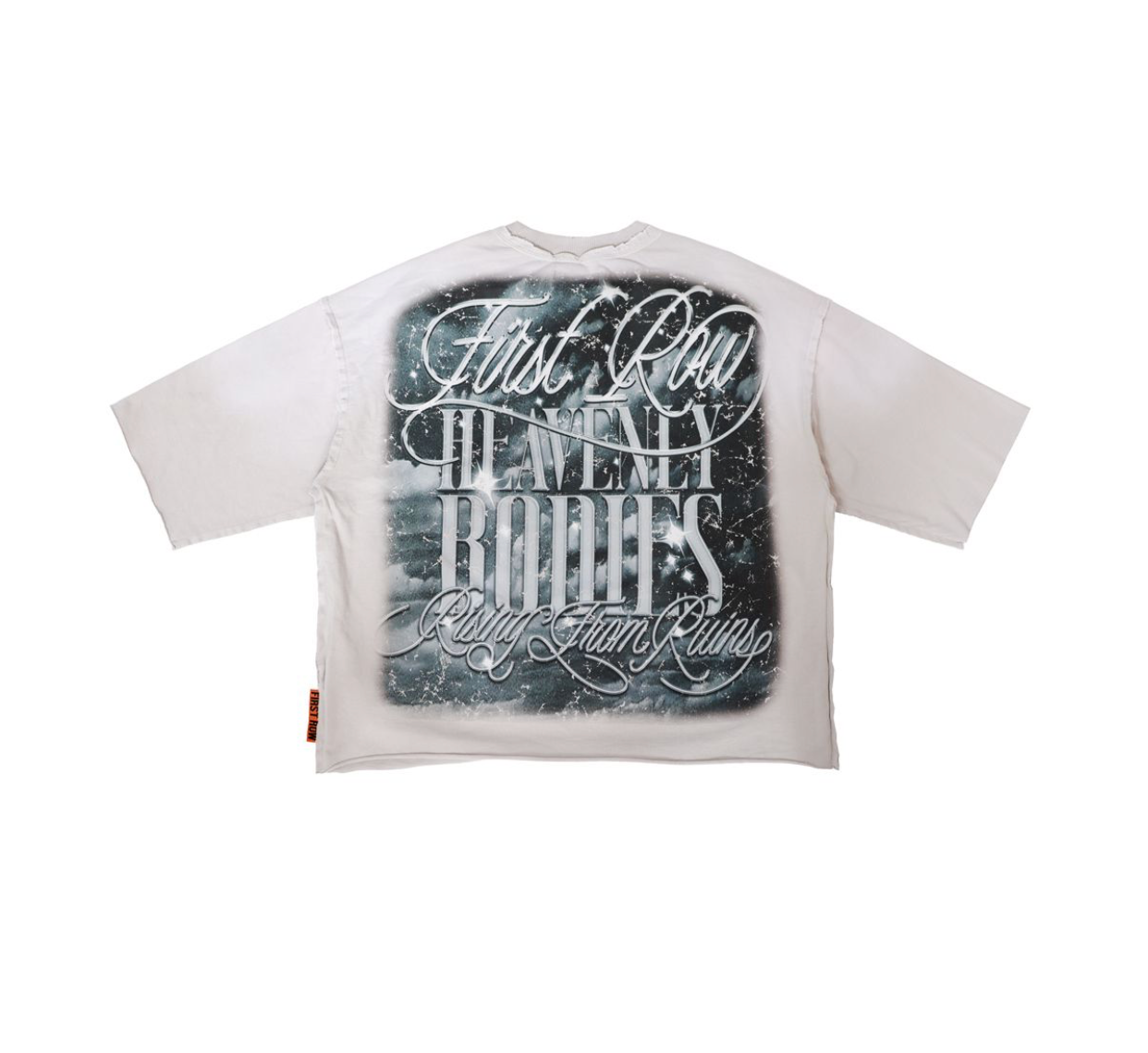 Heavenly Bodies Crop Tee - Light Grey