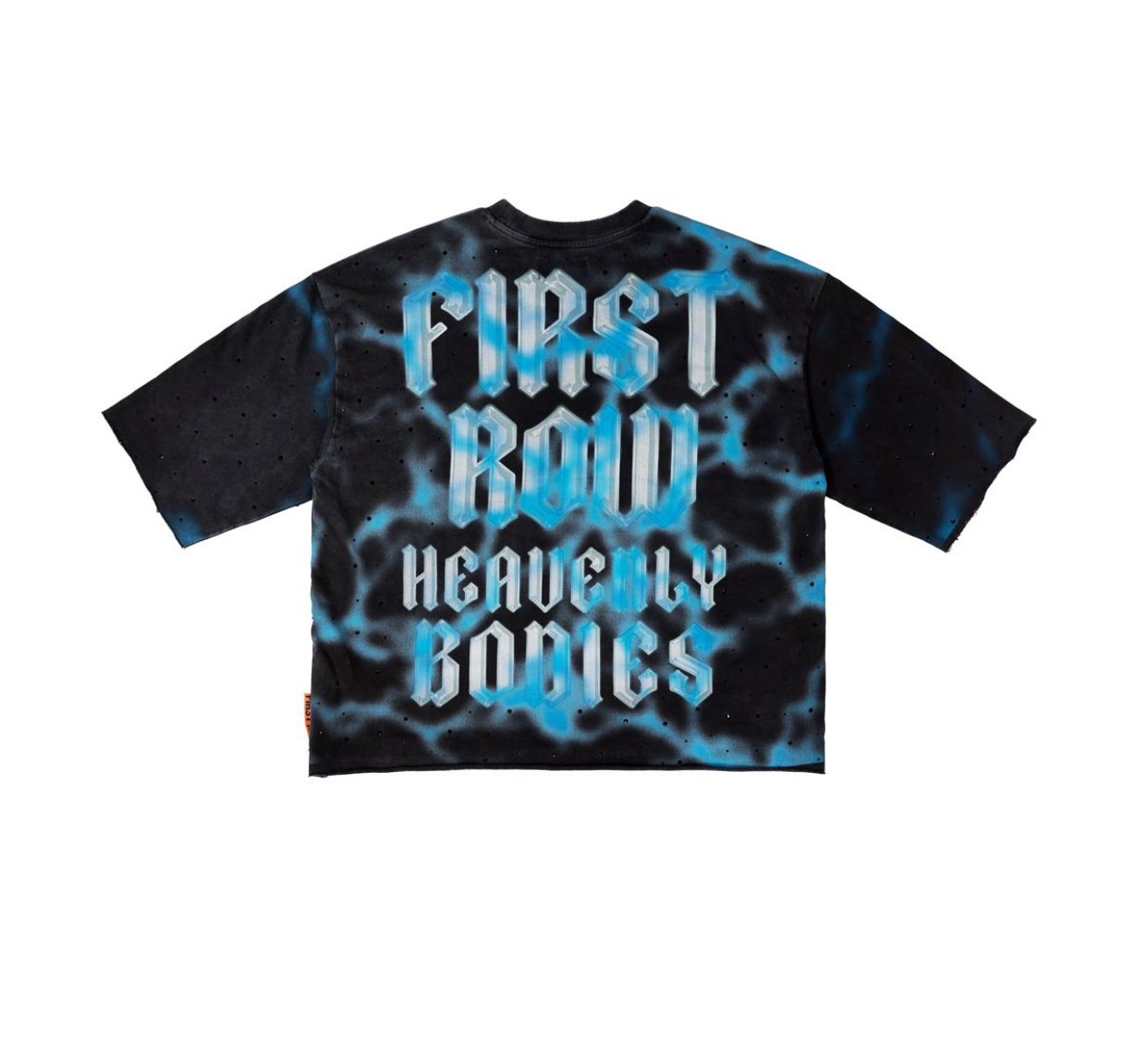 First Row Crop Tee Stone - Black