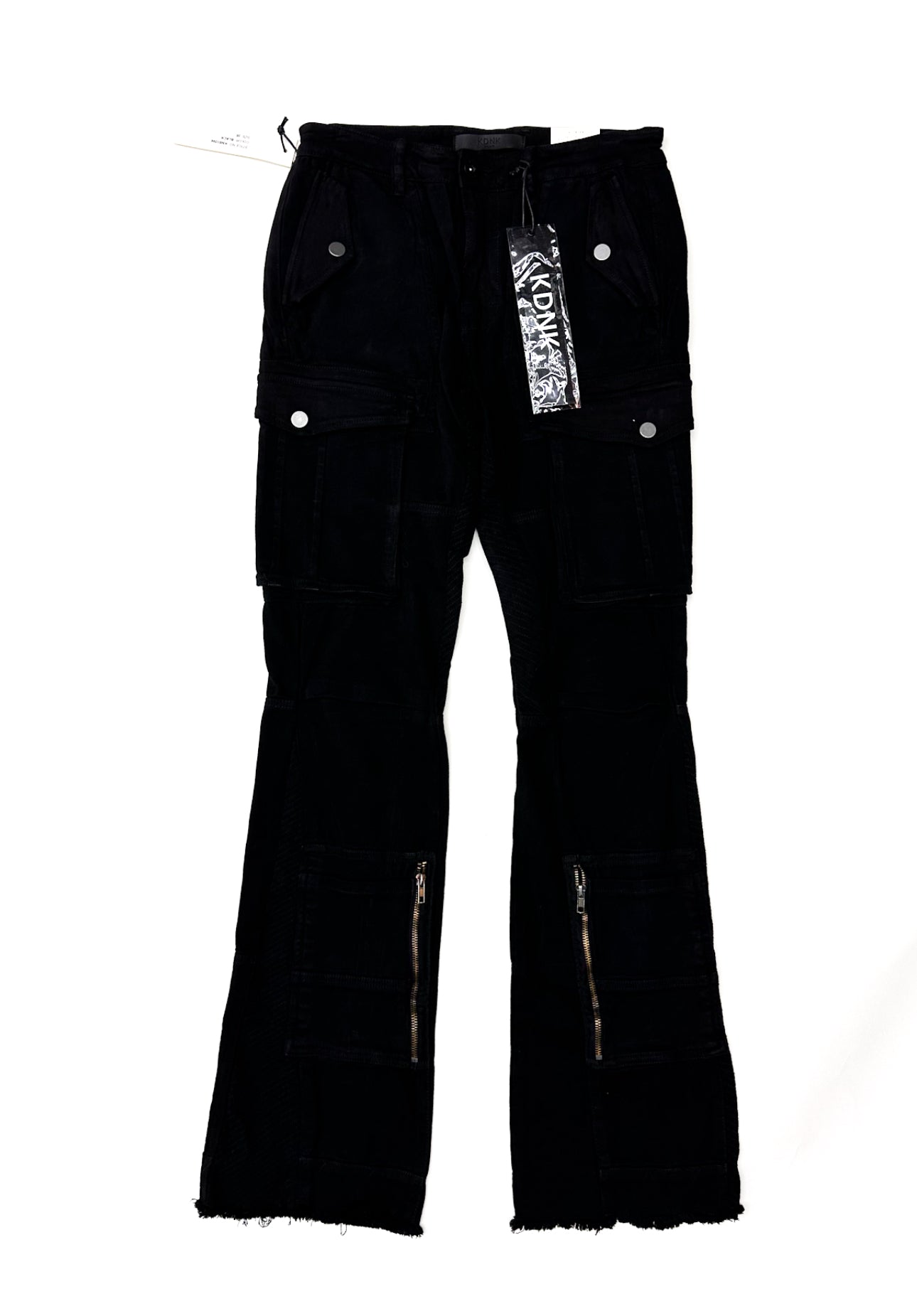 Stacked Cargo Pants - Black
