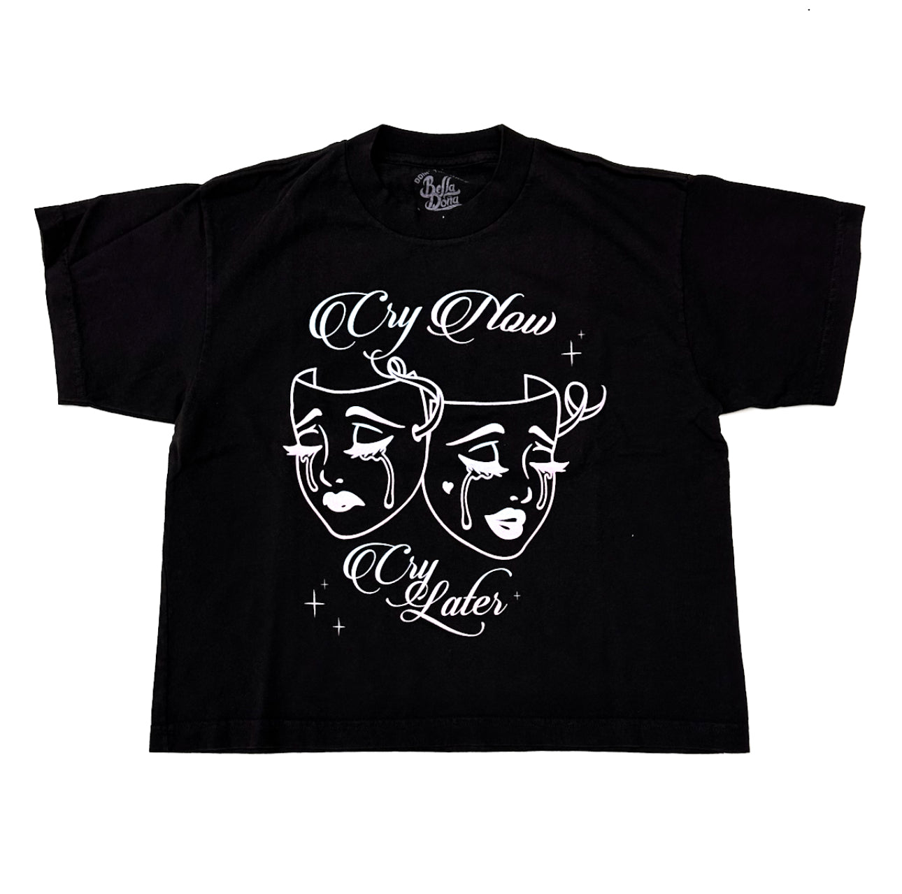 Cry Now Boxy Tee - Black