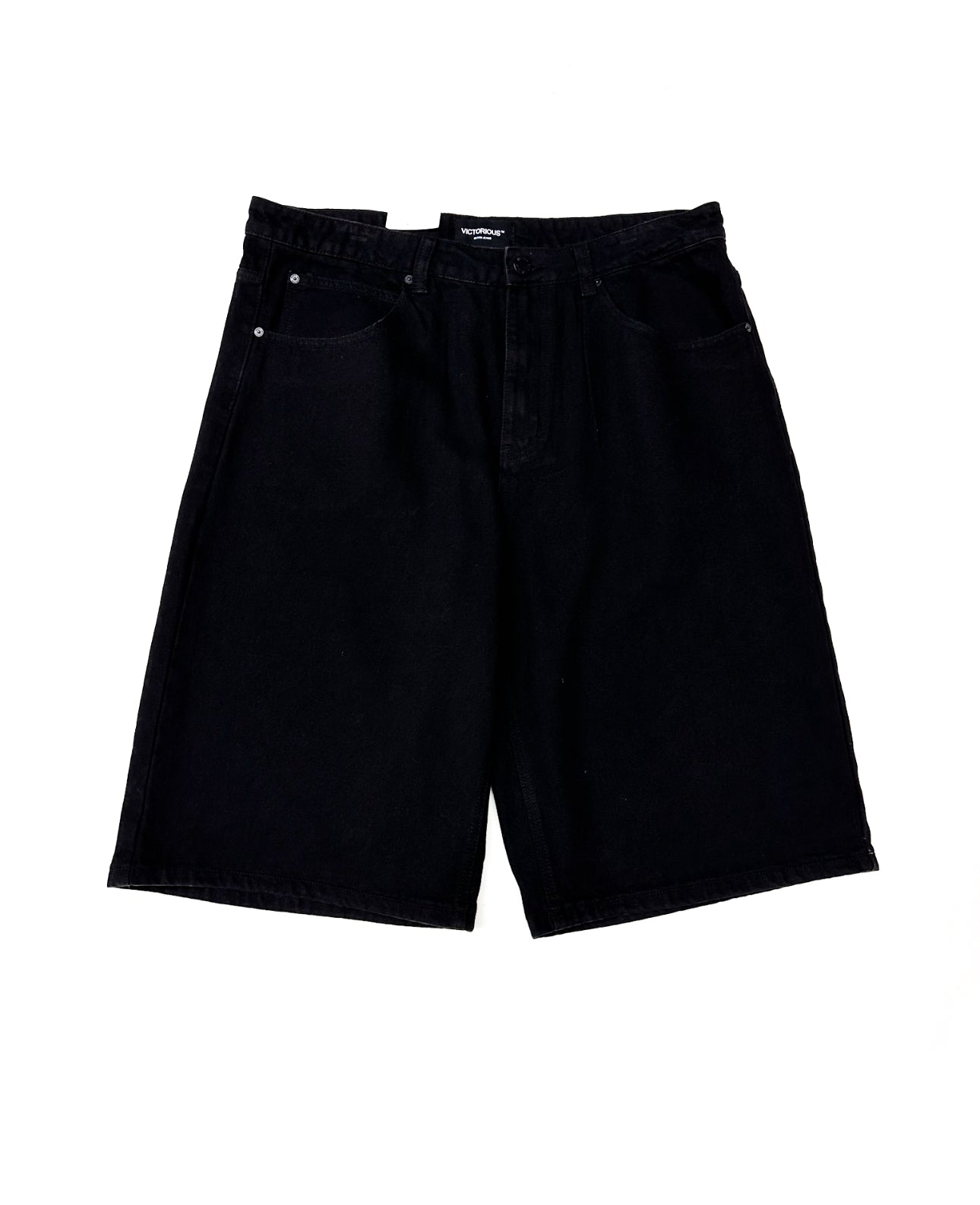 Victorious DS2099 Jet Black Baggy Fit Shorts