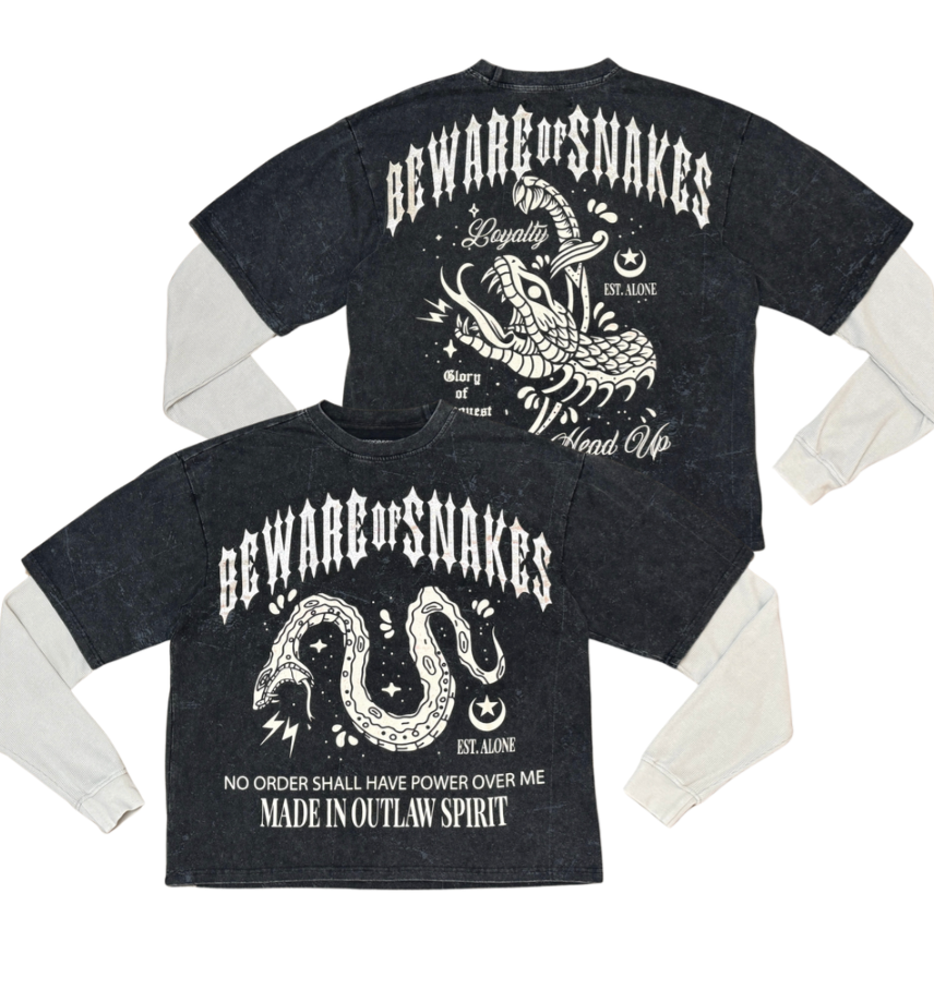Disorder Long Sleeve Twofer - Black