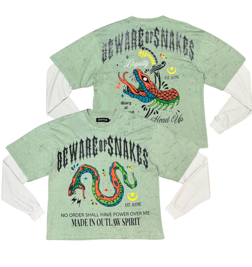 Disorder Long Sleeve Twofer - Sage