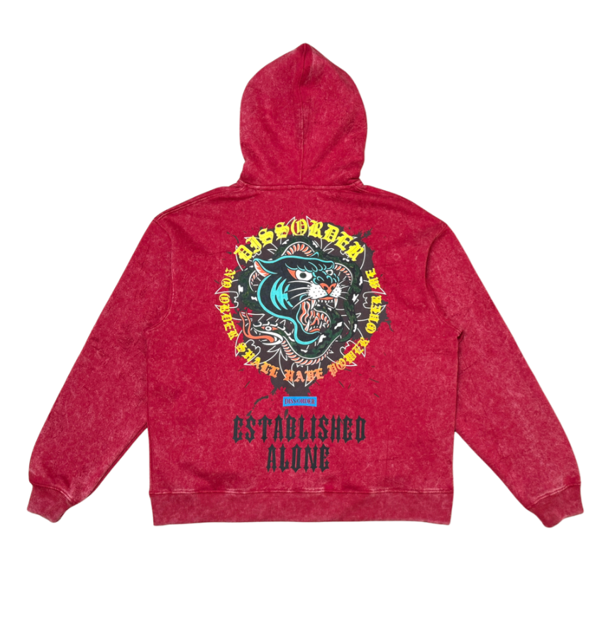 Disorder Zip Hoodie - Red