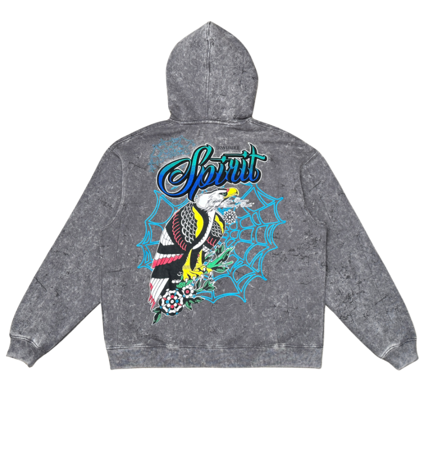 Disorder Zip Hoodie - Grey