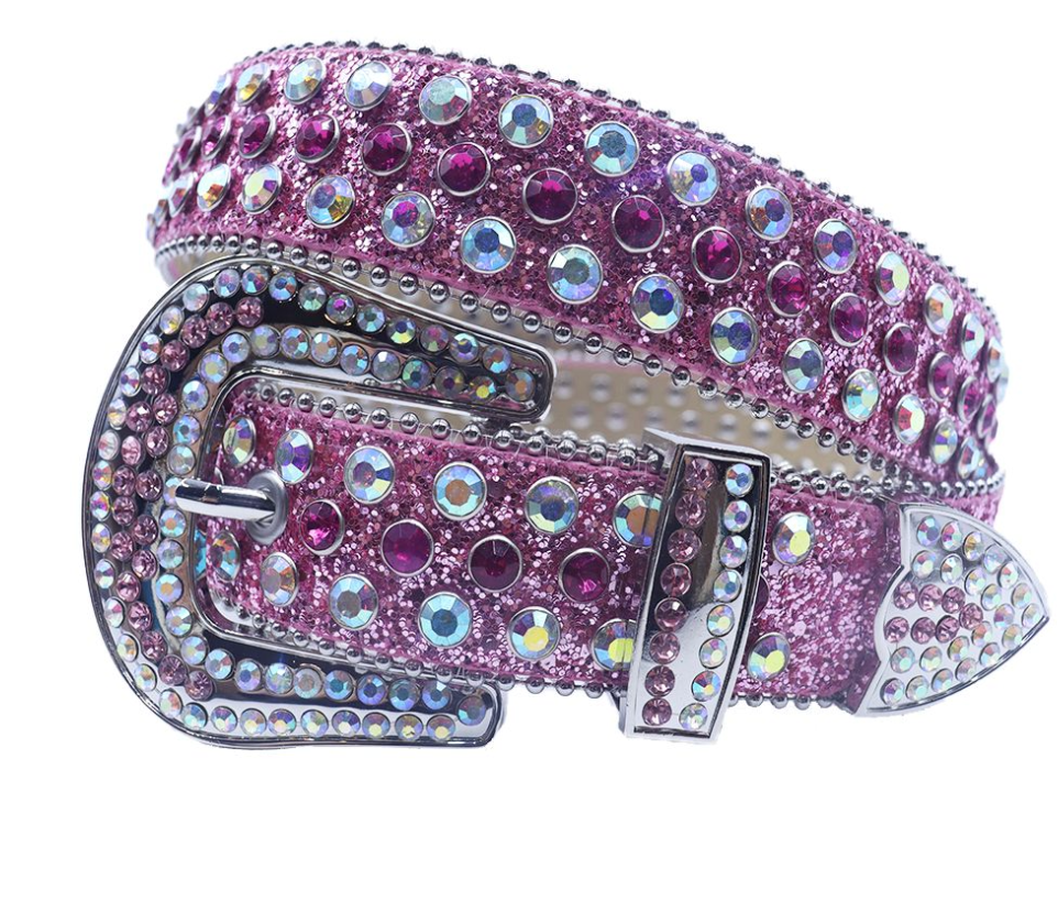 Rhinestone Belt - Purple