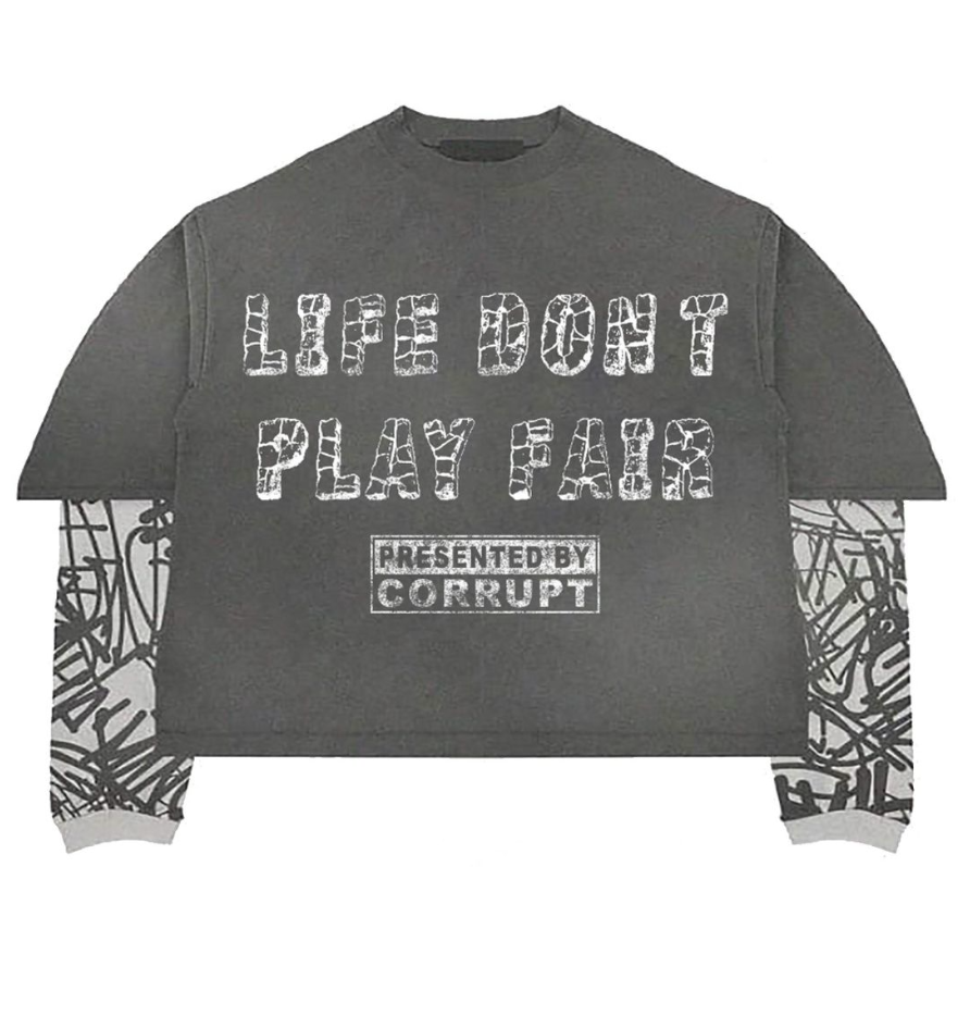Life Don't Play Fair Twofer - Dark Grey