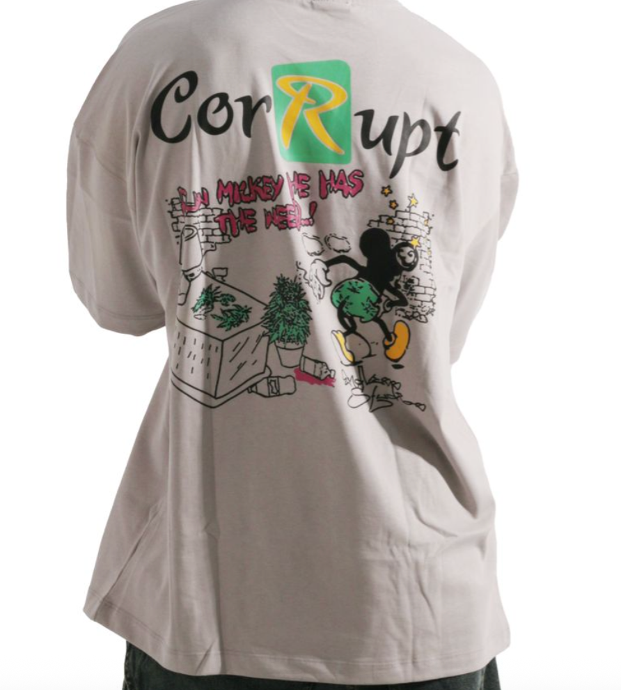 Mickey Graphic Tee - Light Grey