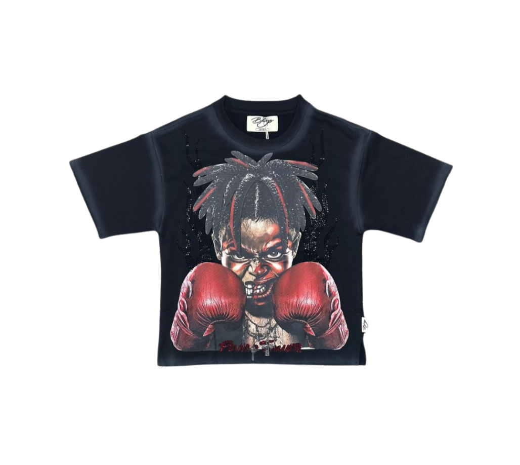 Heaven Kid's Cropped Tee - Black