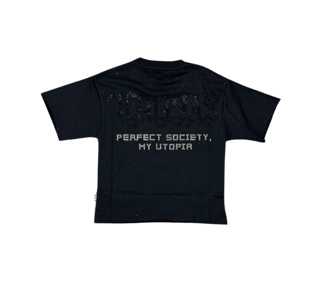 Utopia Kid's Cropped Tee - Black