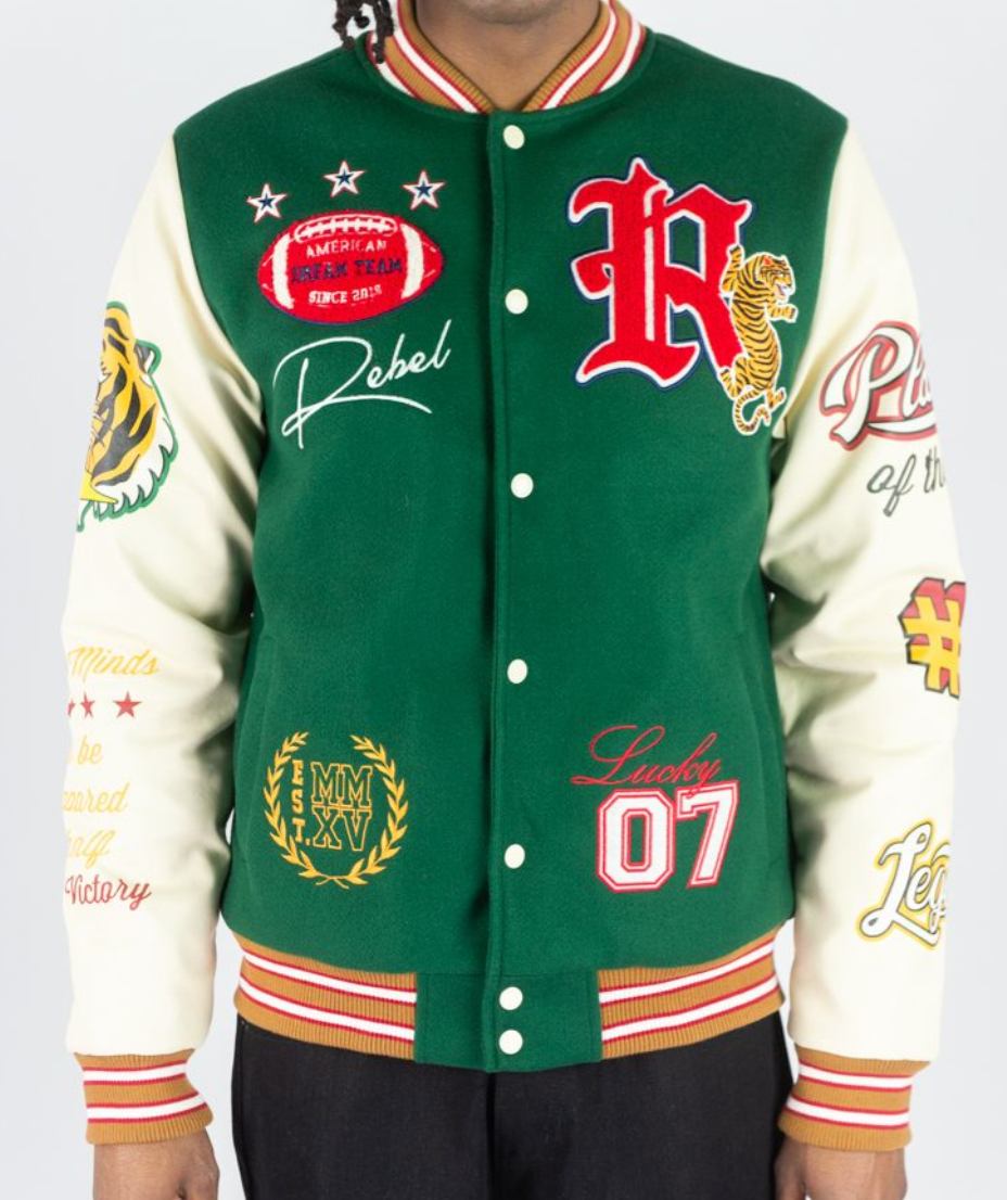 State of Mind Melton Varsity Jacket - Green – GEAR LOCKER LA