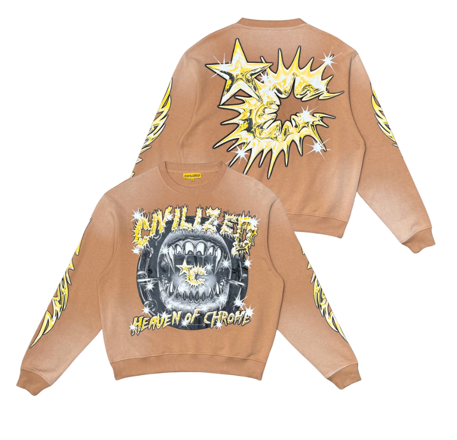 Heaven of Chrome Crewneck - Tan
