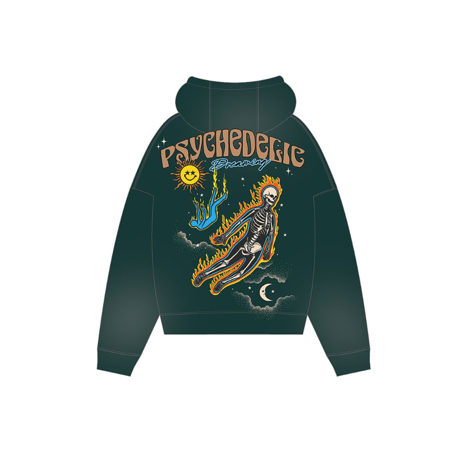 Civilized Zip Up Hoodie - Pine