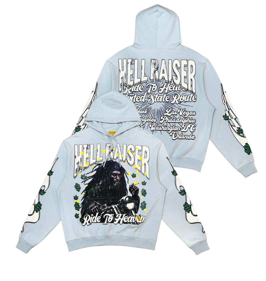 Ride to Heaven Hoodie - Peal Blue