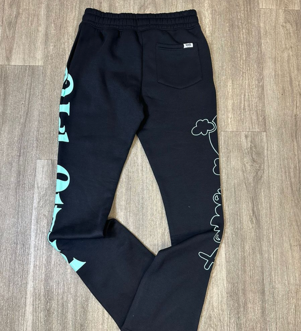 CLTVT Botanicals Jogger Pants - Black/Blue