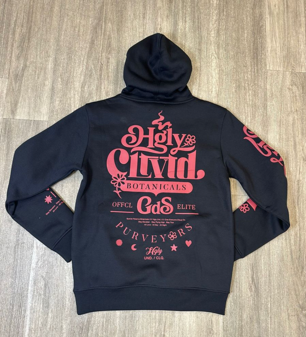 CLTVT Botanicals Hoody - Black/Red