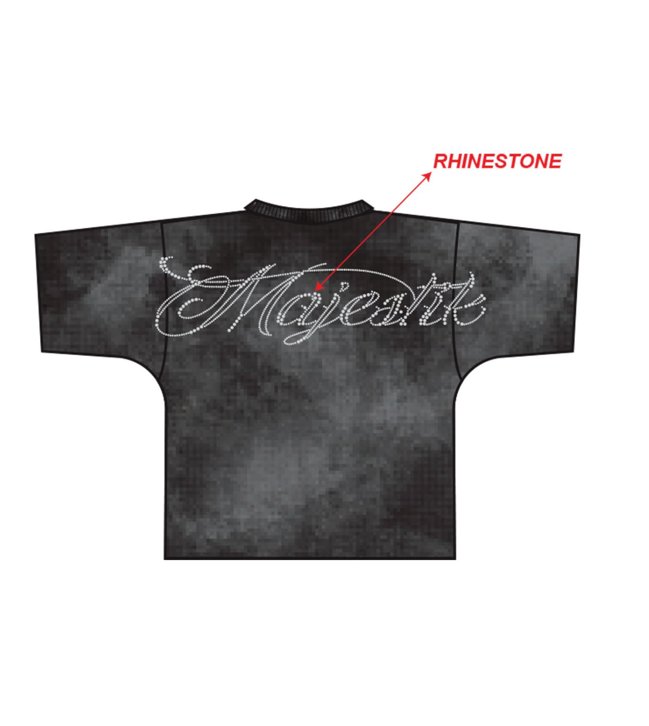 Majestik Football Fitted Tee - Acid Washed