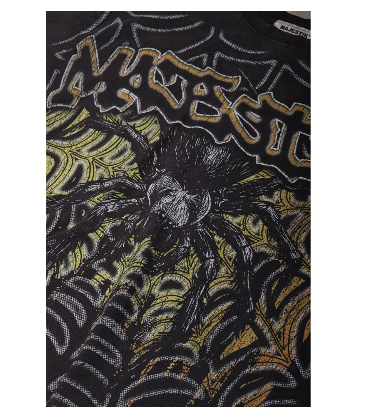 Majestik Spider Fitted Tee - Acid Washed