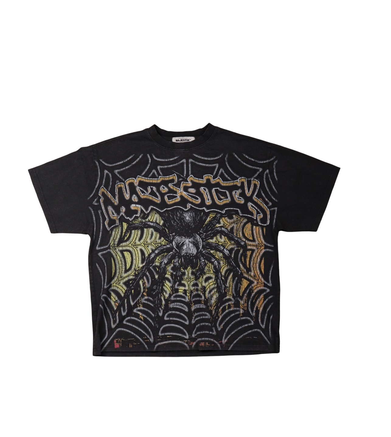 Majestik Spider Fitted Tee - Acid Washed