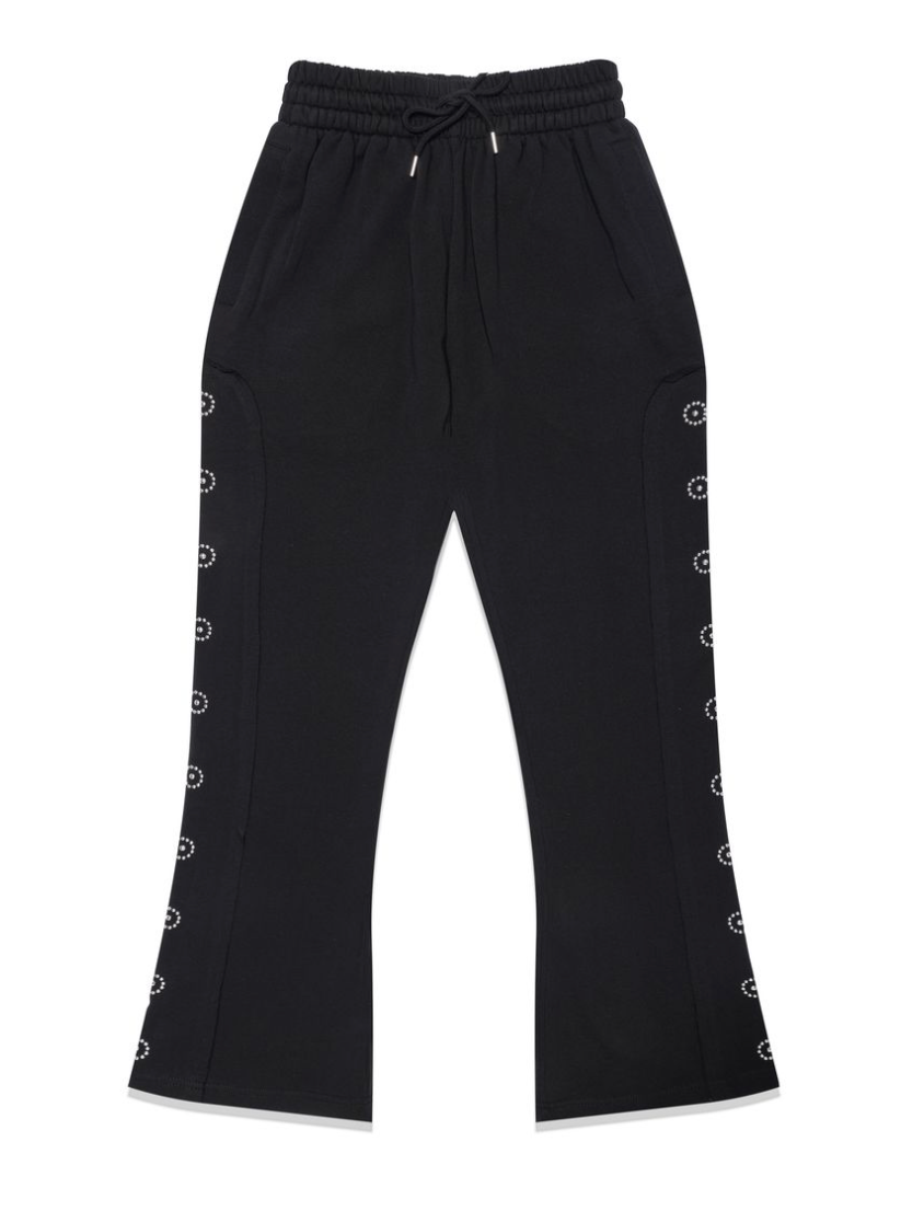 Panel Stacked Sweatpants - Black