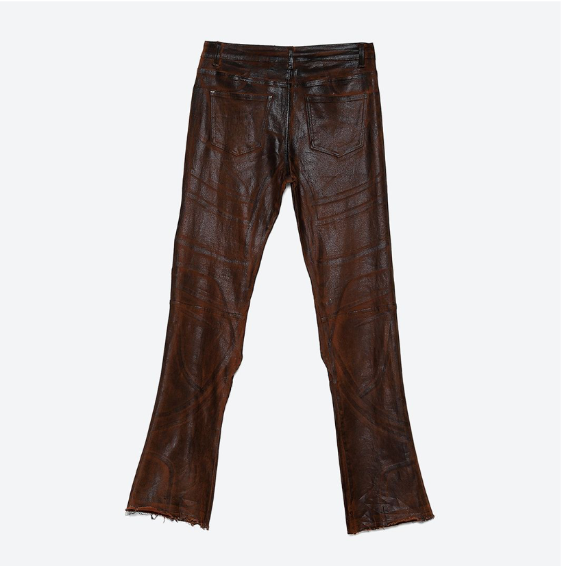 Stacked Fit Jeans - Wax Khaki Brownish/Tan