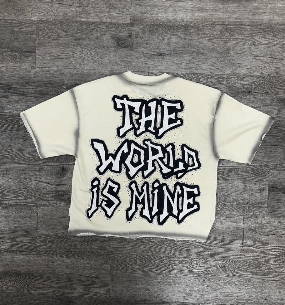 The World Is Mine F-Terry Cropped Tee - Off White