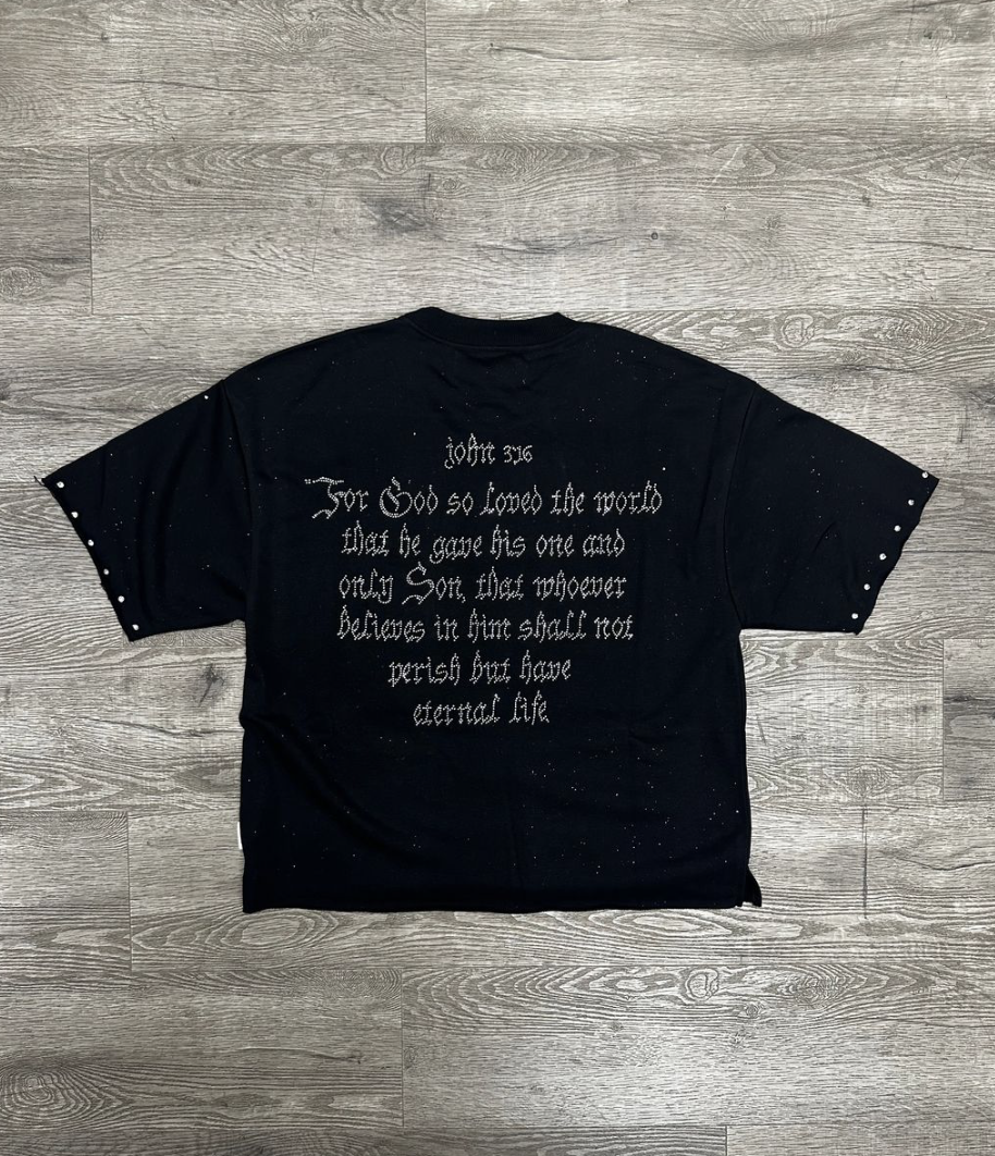 Holy F-Terry Cropped Tee - Black