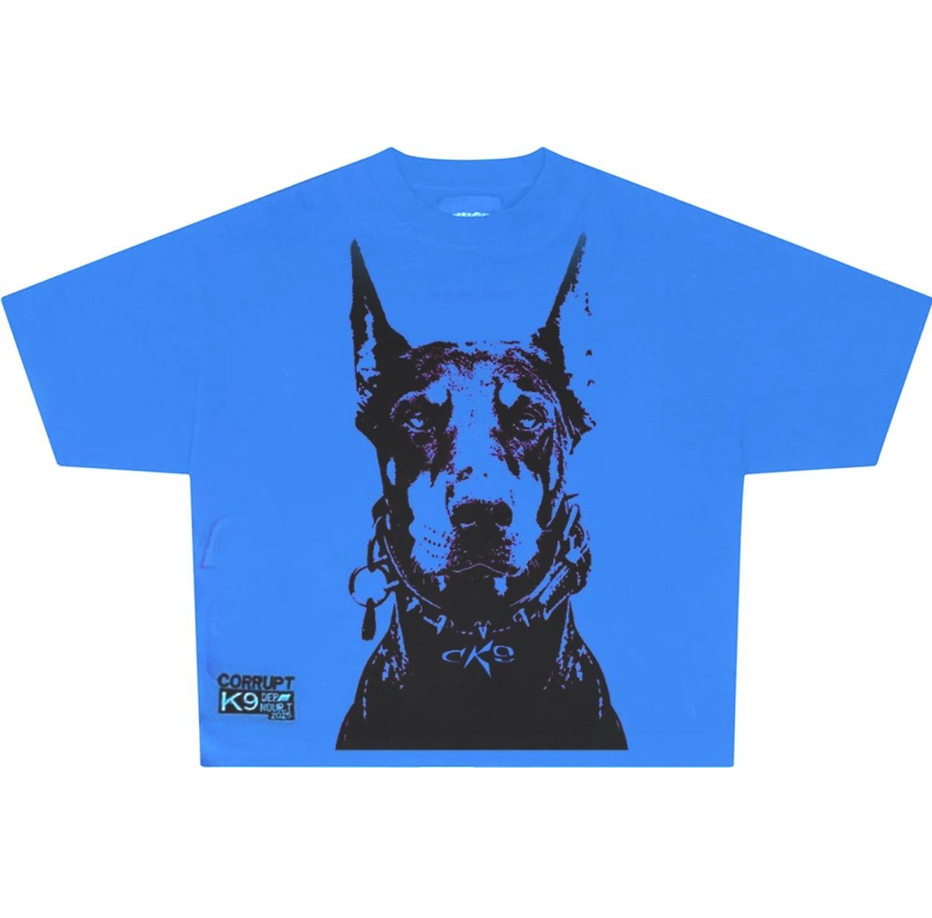 Corrupt Doberman Box Tee - Blue
