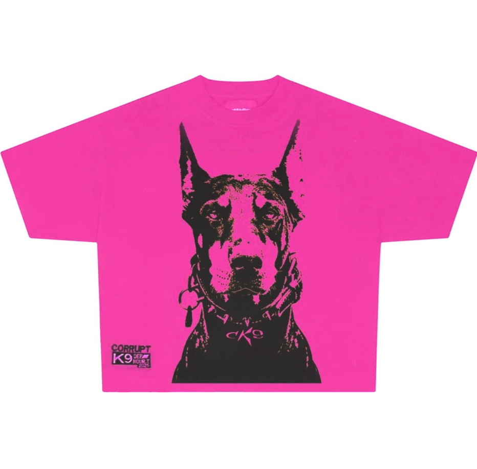 Corrupt Doberman Box Tee - Pink