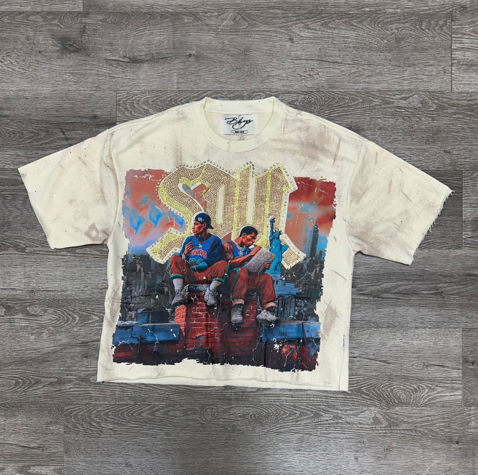 Soul F-Terry Cropped Tee - Off White