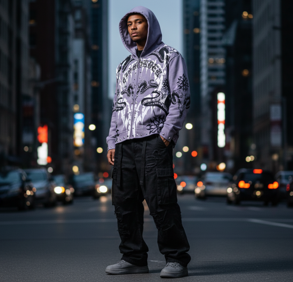 Glory Of Conquest Zip Up - Purple