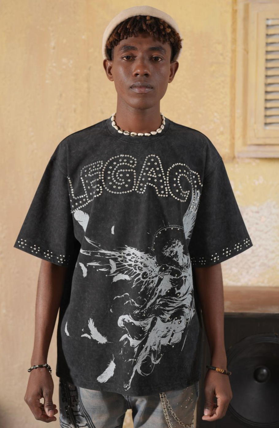 Legacy Washed Oversized Tee - Black