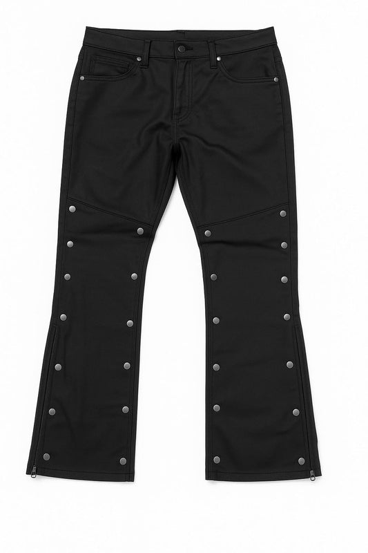 Double Layer Zipper Pants - Black