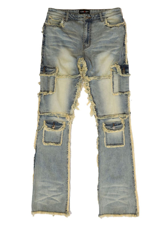 "Barrow" Blue Wash Jeans - Blue
