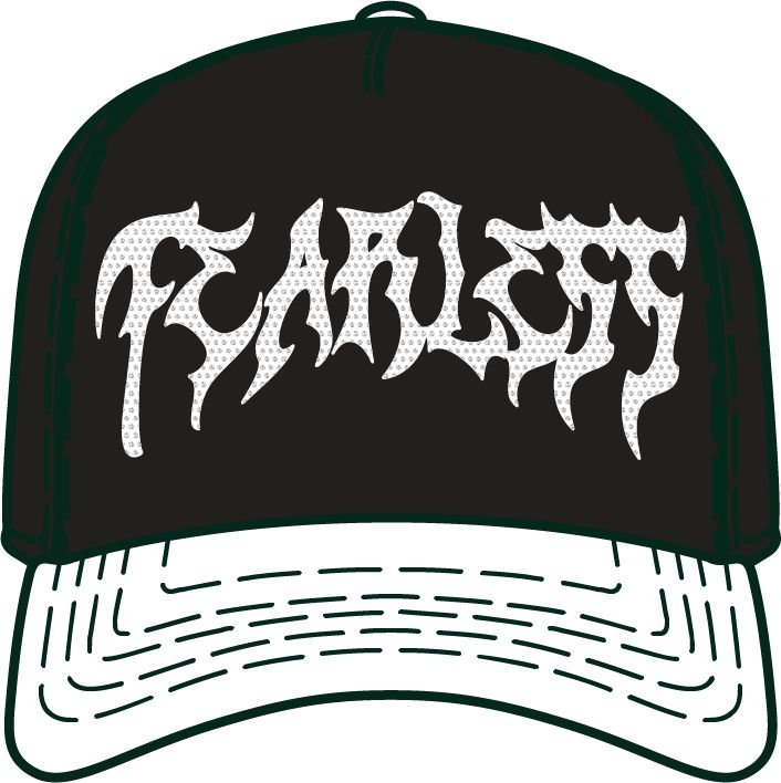 Fearless Rhinestone Snapback - Black/White