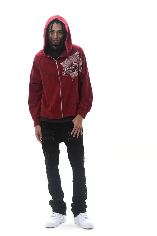 Darkages Zip Up Hoodie - Red